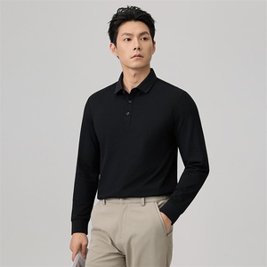 长期款品质长袖翻领多色纯色Polo衫35008-特P48图片