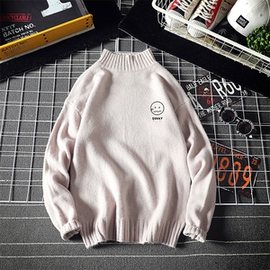 M18072-P45 加绒款-P65半高领毛衣男士大码针织衫男毛线衣男线衫图片