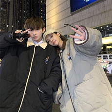 1港风情侣灯芯绒拼接连帽假两件小熊大码M-5XL棉衣8713P135控168，男装棉衣，星座226-2