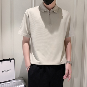 23翻领拉链男士polo衫T恤A210-8012-p48 95%涤纶 5% 氨纶图片