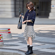 2025年秋季新款牛仔外套休闲短款牛仔上衣，女装短外套，慕依路