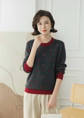 2025年秋季通勤通勤单件长袖长袖圆领休闲百搭，女装羊毛衫，斯尔特羊绒