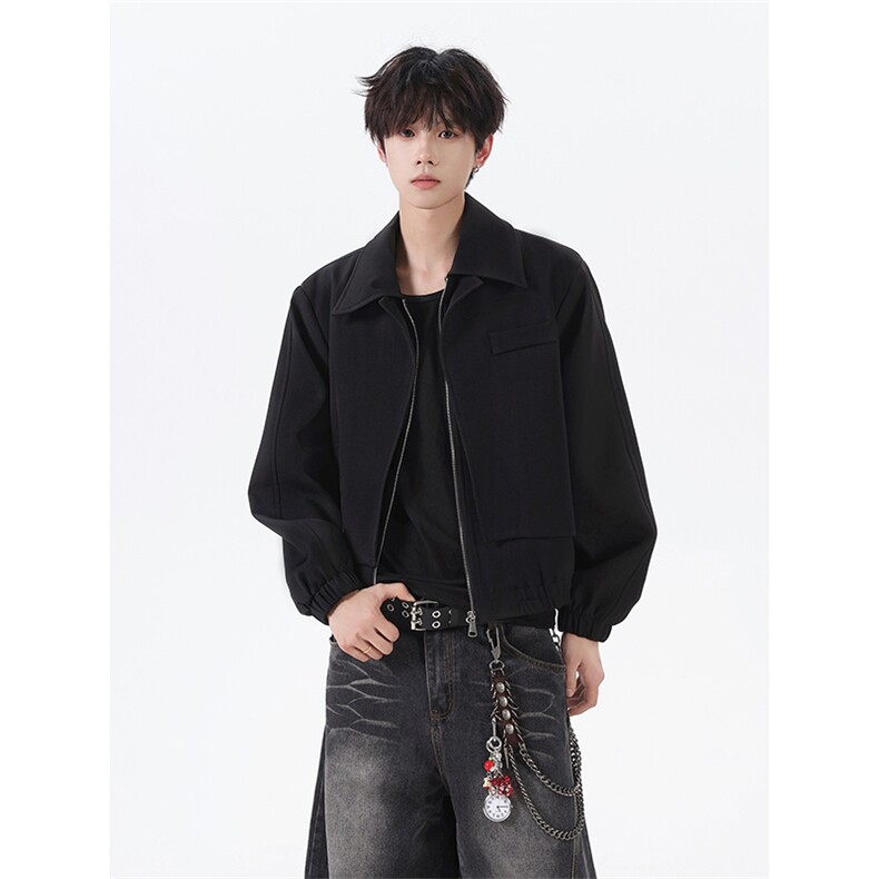男女同款时尚夹克上衣简约款藏潮流设计感痞帅夹克HY826P75控118,男装夹克,电商A102B