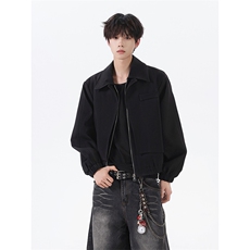 男女同款时尚夹克上衣简约款藏潮流设计感痞帅夹克HY826P75控118，男装夹克，电商A102B