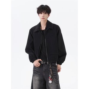 男女同款时尚夹克上衣简约款藏潮流设计感痞帅夹克HY826P75控118图片