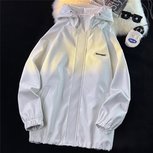 1鳄鱼纹连帽冲锋衣大码M-5XL面层：PU皮夹克男JK8744P90控128图片