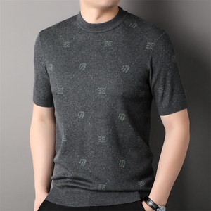 F81526钱塘2020-1夏季高品质男士短袖T恤时尚潮流针织上衣P87图片