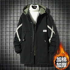 8XL~M冬季新款2021连帽中长款棉衣棉服棉袄大衣男加肥加大码控158，男装棉衣，钱塘717(原712)