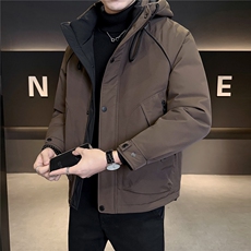 M-4XLB3533725P235咖啡连帽羽绒男士冲锋衣【308】，男装夹克，电商B353