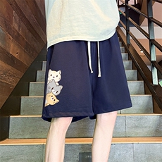 冰丝短裤男士大码宽松休闲五分裤男运动中裤MK37164-P15，男装休闲裤，电商A040