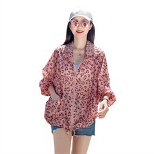 豹纹防晒衣薄款长袖短外套女春夏2022新款宽松百搭韩版洋气ins潮，女装防晒衣，可可小西