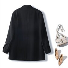 2023早春秋季新款小西装外套女士高级设计感百搭休闲简约宽肩西服，女装西装，海爱依仁