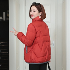时尚潮流女装棉服冬季保暖轻薄外套显瘦修身短款棉衣，女装棉衣/棉服，梦芯尔