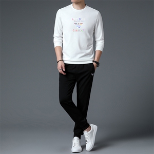 HPN-TZ1115男士2023年春季新款长袖两件套青年休闲套装图片