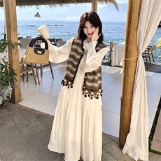 26春新款现-波西米亚风度假马甲连衣裙套装2626P185K298，女装套装/套裙，2B190