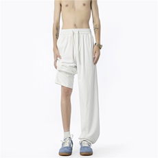 抖音凉感弯刀裤夏季速干冰丝裤男宽松休闲裤空调裤K10171-P28，男装休闲裤，电商A099