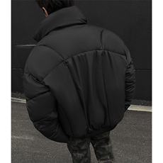 （现货）A421-MY421PU皮解构短款加厚面包服P115158，男装棉衣，电商A421