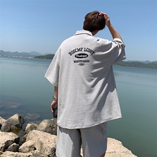 2023夏季polo领短裤套装男生宽松休闲运动刺绣服两件套TZ080-P43，男装休闲套装，星座308B-2