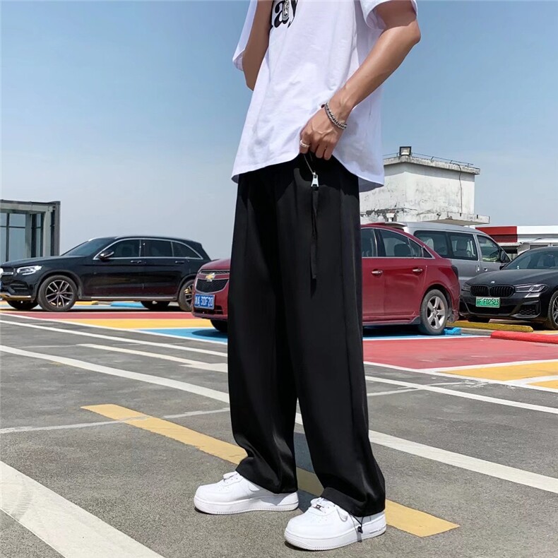 春夏休闲裤男直筒垂感ins潮牌港风西装布K2983P35,男装休闲裤,星座1116-2