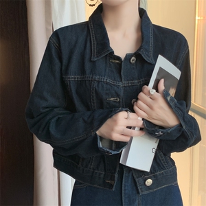 时尚百搭气质休闲牛仔外套女新款韩版宽松显瘦短款上衣春秋季外穿图片