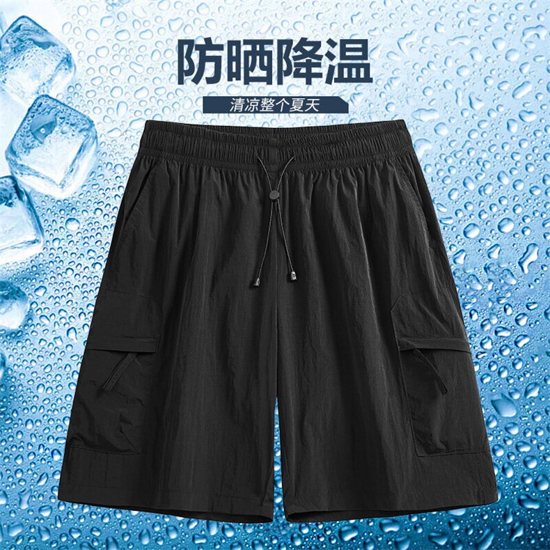 2025新款高街工装中裤速干运动男夏薄款伞兵短裤美式复古K688-P25,男装牛仔裤,星座1402-1