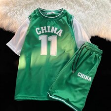 篮球运动套装男夏季薄款男生宽松健身假两件情侣篮球服TZ219-p36图片