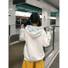 5272-P55立体蝴蝶/原版印花/后包领宽松卫衣薄款，女装卫衣/绒衫，星座617A-2
