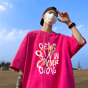 量大优 可供抖音视频 支持得物品质配合二开 美式水洗短袖t恤SX70图片