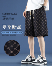 夏季新品速干五分裤时尚冰丝透气跑步运动休闲裤DK280特批17，男装休闲裤，星座718-1