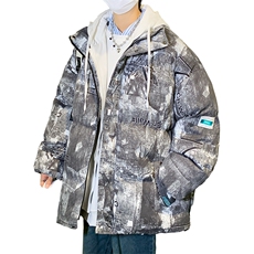 冬季青少年加绒加厚假两件棉衣保暖面包棉服大码外套男33231P115，男装棉衣，电商A086