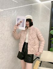 侧边扣子羽绒服，女装棉衣/棉服，美惠百合