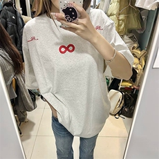 万针全刺绣解构设计260克重磅双纱纯棉高品质美式高街短袖T恤特35，男装T恤，电商A486
