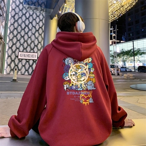 已注册港风得物抖音直播高品质男宽松连帽卫衣外套W5004P45控68图片