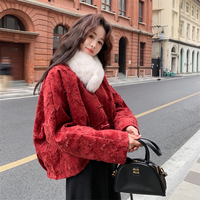 出货了送磁吸围脖新年款新中式羽绒服90绒2C151-W52-P285-K418,女装羽绒服,2C151