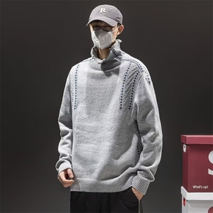 秋冬软糯高领毛衣男女休闲小众设计立领慵懒高级感针织衫打底，男装针织衫/毛衣，星座1013