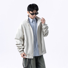 港风美式日系褶皱设计感立领夹克外套男潮XZ213-JK1234-P88控108，男装夹克，星座213