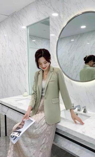 春季新款-醋酸面料西装，女装西装，烟雨美人