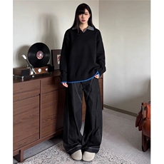 M39-P60美式复古撞色Polo翻领毛衣男女2025春秋冬宽松休闲，男装针织衫/毛衣，电商B323A