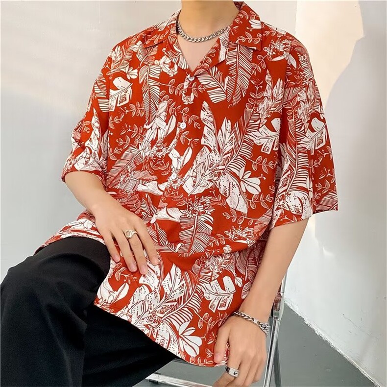 夏季新款衬衫潮流慵懒男方领衬衫P30,男装衬衫,星座1116-2