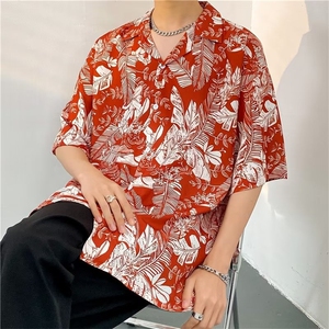 夏季新款衬衫潮流慵懒男方领衬衫 P30图片