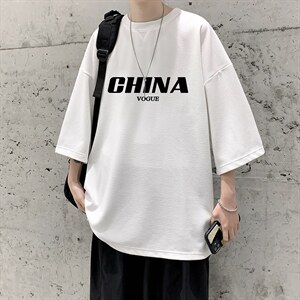 Q11001-P30 春夏季七分袖t恤男大码五分袖男短袖中袖   大皂风图片
