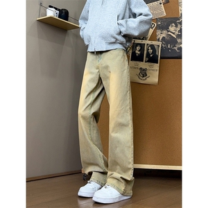 B221美式ins高街百搭修身微喇弹力牛仔裤LK24377-特P38控68图片