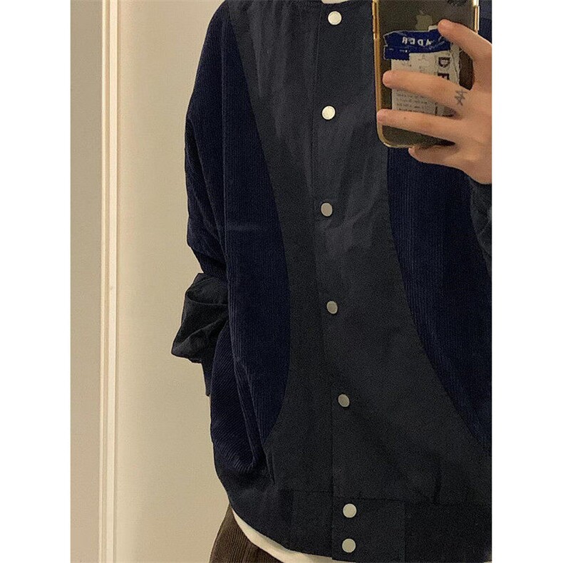 春季新款灯芯绒拼接棒球服外套男女小众设计感夹克J676,男装夹克,星座1116A（原606A-3）