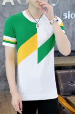 夏季新款中年男士短袖t恤薄款男装时尚休闲修身打底衫上衣服体恤，男装T恤，电商B212（原钱塘6029）