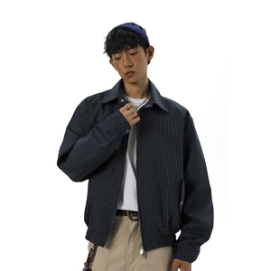 早秋新款短款双拉链格子夹克JK910-P75控128图片