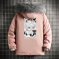 MM48176-P130冬季大毛领棉衣男士大码加厚棉袄男棉服网格，男装棉衣，电商A040A