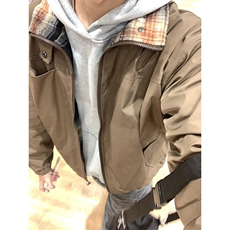 复古格纹棉衣潮牌痞帅棉服双面穿外套男秋冬加厚棉袄JM07，男装夹克，星座1116A（原606A-3）