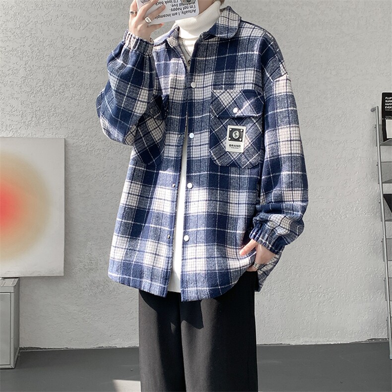 夹克男秋冬季新款港风宽松加厚泥料外套上衣JK712-P68图片