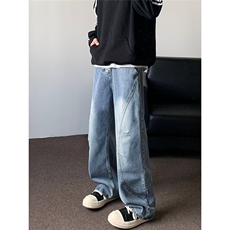 弯刀牛仔裤男士韩版潮流高街帅气百搭204冬季ins长裤RK2372-P47，男装牛仔裤，星座412-3