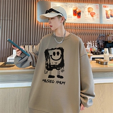 港风得物直播抖音宽松高品质重磅菠萝格圆领男卫衣W2067P40，男装卫衣，电商C408(原B339-1)